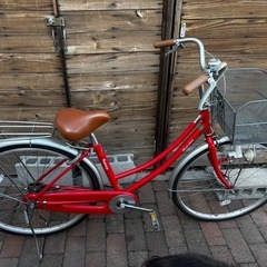 赤い自転車　26インチ