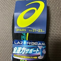 アシックス　スポーツソックス　21〜23センチ　３足セットの画像