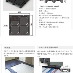 激安早い者勝ち！三洋産業　置敷式　OAフロアシステム　マジックフロア3000N　大量にあります。1枚200円〜150円大ロット割引の画像