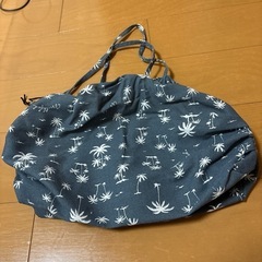 巾着バッグ、椰子の木ブルー、お値引き相談に応じますの画像