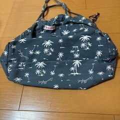 巾着バッグ、椰子の木ブルー、お値引き相談に応じますの画像