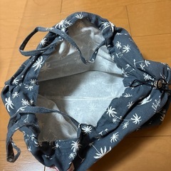巾着バッグ、椰子の木ブルー、お値引き相談に応じますの画像