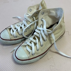 Converse All Star アイボリーハイカットスニーカー23センチの画像
