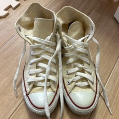 Converse All Star アイボリーハイカットスニーカー23センチの画像