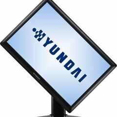 HYUNDAI 24インチ 液晶モニターW243D スピーカー搭載・ピボット(回転)機能付き 接続端子HDMI・DVI・D-Sub・コンポーネントの画像
