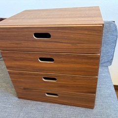 ＊無印良品＊スタッキングチェスト＊引出し＊４段＊ウォールナット材突板＊