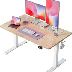 ❤️新品❤️電動 昇降式デスク 木目調 パソコンデスク 高さ調整...