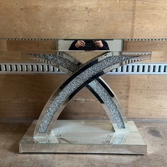 コンソールテーブル　ディスプレイスタンド　ミラー家具　オープンラ...