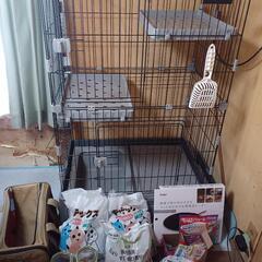 猫ケージ(3段)など全18品以上