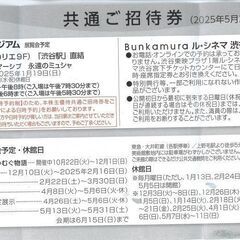 【期間限定!当日渡しOK】東急系割引券／Bunkamura共通ご招待券他の画像