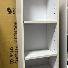 5月末削除予定/棚板可動式本棚 スリム 白