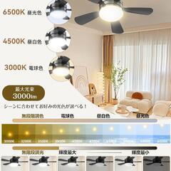 シーリングファンライト ファンライト DCモーター 扇風機 LED 正逆回転機能の画像