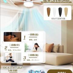 シーリングファンライト ファンライト DCモーター 扇風機 LED 正逆回転機能の画像