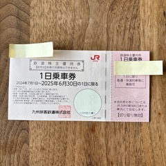 JR九州1日乗車券株主優待券