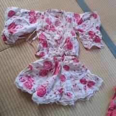 花柄 ベビー甚平 サイズ80cm　スカートの画像