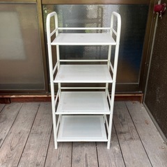 （41）おしゃれスチール収納　4段　ホワイト