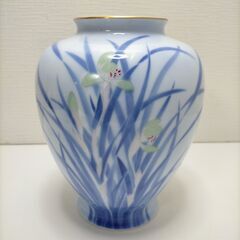 深川製磁 染付欄 花瓶 花入 宮内庁御用達 官窯染付 インテリア...