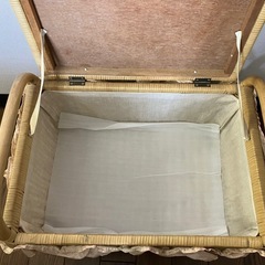 【商談中】籐カゴ　編みかご　ラタン　蓋付き収納ケースの画像