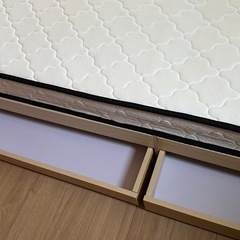 収納付きダブルベッド＋マットレスセット（rasik）
の画像