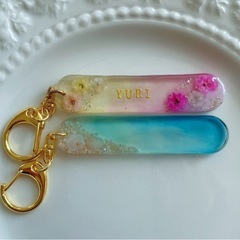 🎀ハンドメイド　レジンのネームキーホルダー