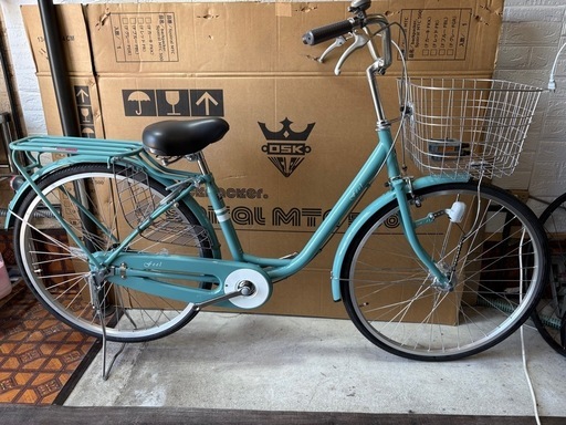 新車 feel フィール 26インチ オートライト ママチャリ