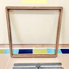額縁　木製フレーム　アンティーク調　部材付き スクエア型の画像