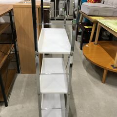 ★ジモティ割引あり★ 3段ラック ホワイト/シルバー W(幅)60×D(奥行き)24×H(高さ)106cm ※クリーニング済みの画像