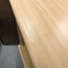 ★ジモティ割引あり★ 食器棚 ロータイプ 木目調 ライトブラウン W(幅)58.5×D(奥行き)29×H(高さ)91cm ※クリーニング済みの画像