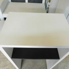 レンジ台 木製 炊飯器置き キッチン収納 シンプル ホワイト&ブラックの画像