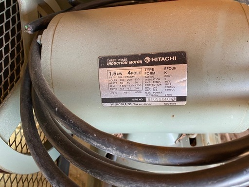 HITACHI 日立工機エアーコンプレッサー 三相 200V