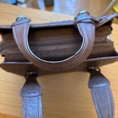 オーストリッチ　鞄　ブラウンの画像