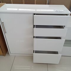 ★ジモティ割あり★  サイドボード ホワイト H88×D32.5×W90 クリーニング済み HJ6510の画像