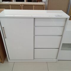 ★ジモティ割あり★  サイドボード ホワイト H88×D32.5...