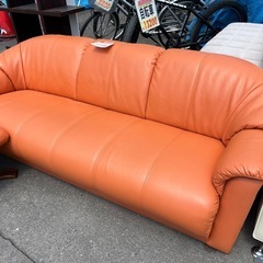☆現状品☆レザーソファー　