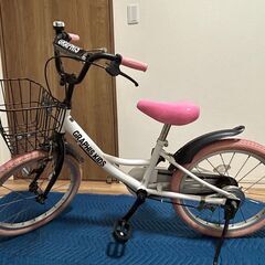 【美品】【子供用自転車】GRAPHIS KIDS ホワイト/ピン...