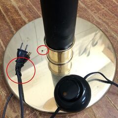 stp-3153　ナショナル　フロアランプ　1灯　スタンドライト　ゴールド×ホワイト　布シェード　National　SF728　照明　間接照明　インテリア　ペダルスイッチの画像