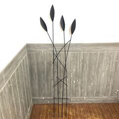 stp-3154　金属製　レリーフ　ブラック　植物モチーフ　アイ...