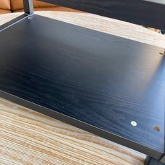 9776 テレビ台 TV台 家具 収納家具 ブラック 黒 キャスター付き 小さめ 軽量 幅555mm × 奥行390mm × 高さ300mmの画像
