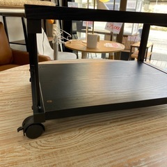 9776 テレビ台 TV台 家具 収納家具 ブラック 黒 キャスター付き 小さめ 軽量 幅555mm × 奥行390mm × 高さ300mmの画像