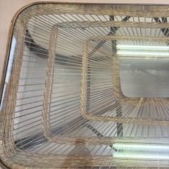 受け渡し者決定！ローテーブル　ガラス　ラタンの画像