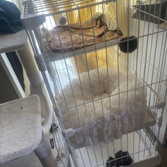 ペット　小動物 簡単組み立て2段ケージの画像