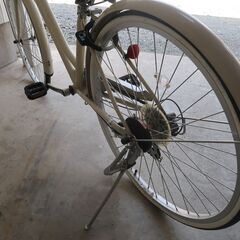 【2023年購入 使用4～5回 屋根有保管】26インチ サイモト自転車 モーリスカジュアルシティ ベージュ ギア付ママチャリ イオンバイクにて購入の画像