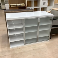 【ニトリ】カウンター式テーブル2枚扉棚付き【トレファク東大阪箕輪店】