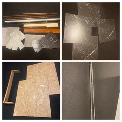 無料　物干し竿　DIY リフォーム　フロアタイル　アングル　OSB合板