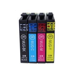 MUG-4CL 互換インクカートリッジ 4色セット　BCMY ブラック　シアン　マゼンタ　イエロー 互換インクカートリッジ 4色セット　 エプソンプリンター互換インク　EPSON EW-052a EW-452a 対応インクの画像