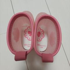 子供用　長靴　ピンク　中古　15cmの画像