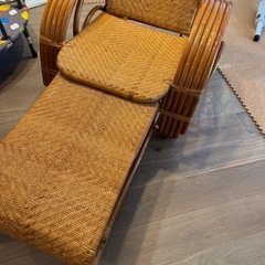 ラタン　リラックスチェアの画像