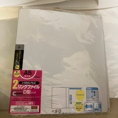 6個セット❗️A5　2リングファイル　D型リング　2穴ファイルの画像
