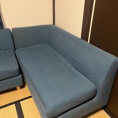 NOCE L字ソファ　8041 ブルーの画像