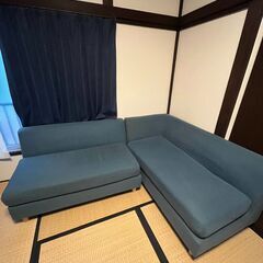 NOCE L字ソファ　8041 ブルー